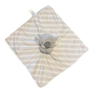 Carters Just One You Koala Lovey Gray White Striped Baby Security‎ Blanket Plush